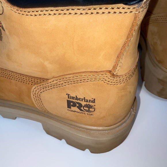 NWOB Men’s Timberland Pro Sawhorse 6” Composite Toe Work Boots Wheat Size 6.5 - Picture 7 of 9